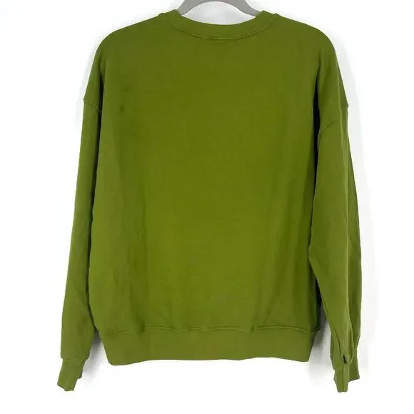 Daydreamer Johnny Cash Sunday Morning Coming Down Crew Sweatshirt Green Small - Picture 2 of 8